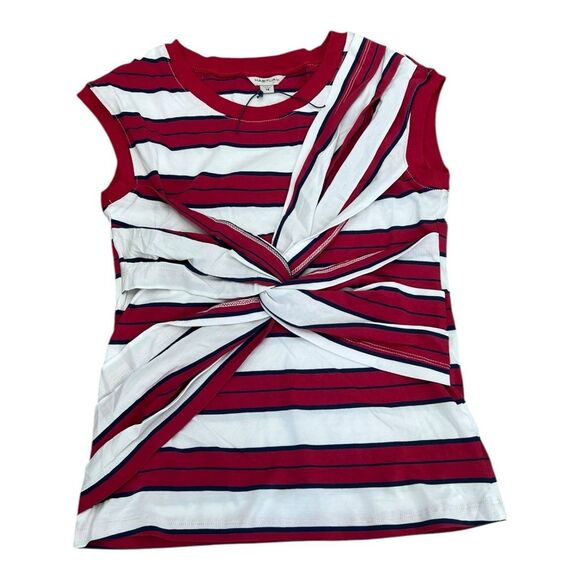 Habitual Girl Red White Striped Twist Front Tank Top 14 - Picture 1 of 2